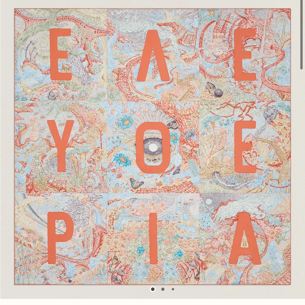 ELEFTHERIA Hermes Giant scarf in silk twill with hand-rolled edges (100% silk)